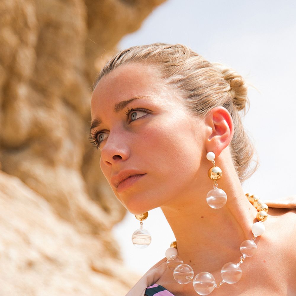 Jewelry - Oceanic queen gold earring - LAJEWEL