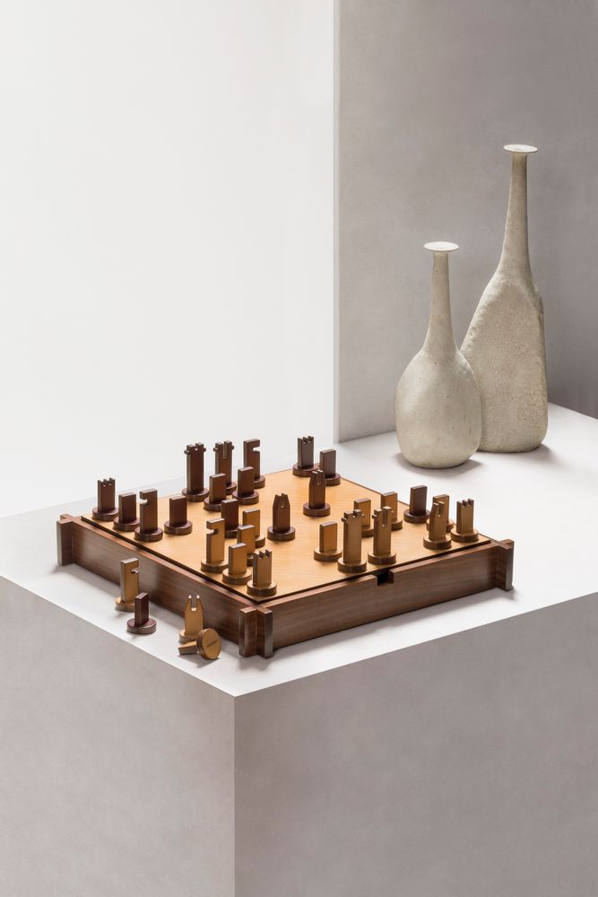 Design objects - STRUCTURA TRIPLE GAME BOX CHESS | DRAUGHTS | MUEHLE - GIOBAGNARA