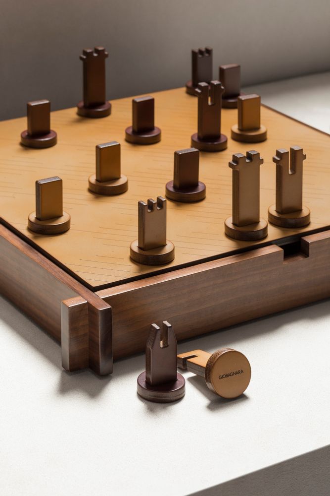 Design objects - STRUCTURA TRIPLE GAME BOX CHESS | DRAUGHTS | MUEHLE - GIOBAGNARA