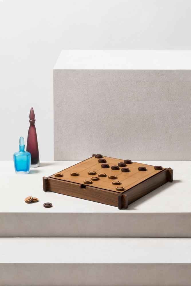 Design objects - STRUCTURA TRIPLE GAME BOX CHESS | DRAUGHTS | MUEHLE - GIOBAGNARA