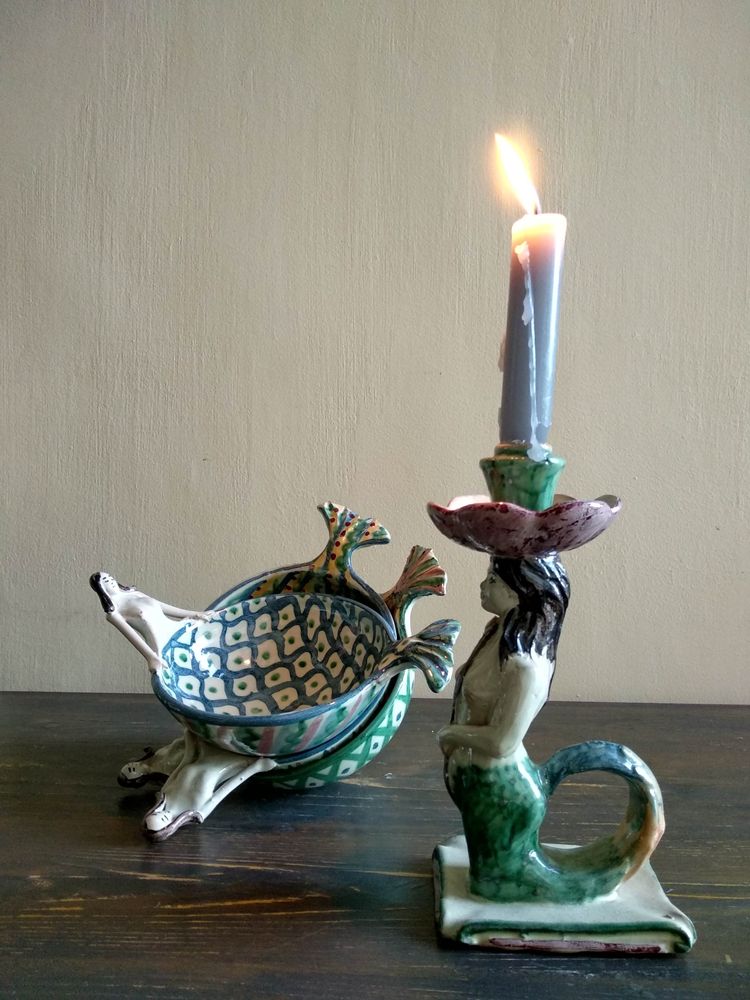 Decorative objects - Mermaid Candle Holder - AGATA TREASURES
