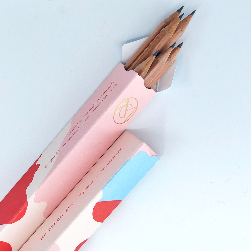 Design objects - la Moitié HB Pencil - Box Set of 6 - COMMON MODERN
