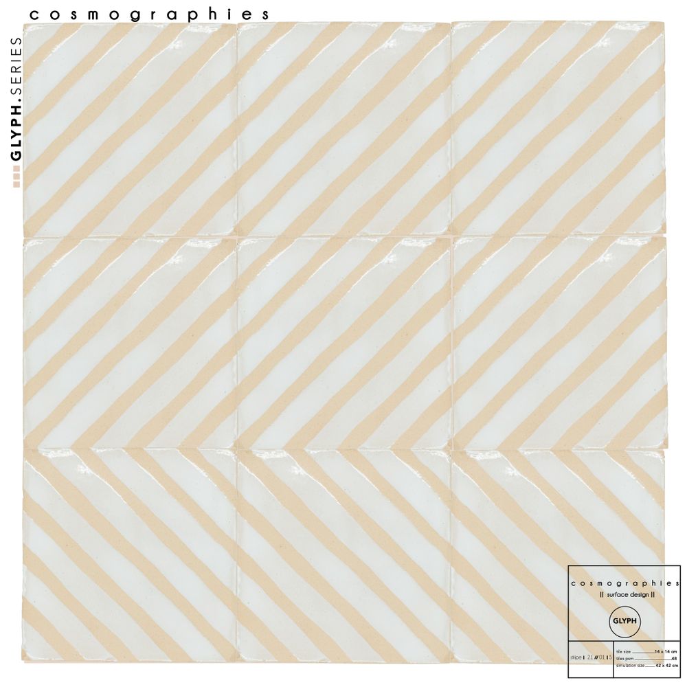 Other wall decoration - STRIPE- handmade terracotta tile - covering, tiling - COSMOGRAPHIES