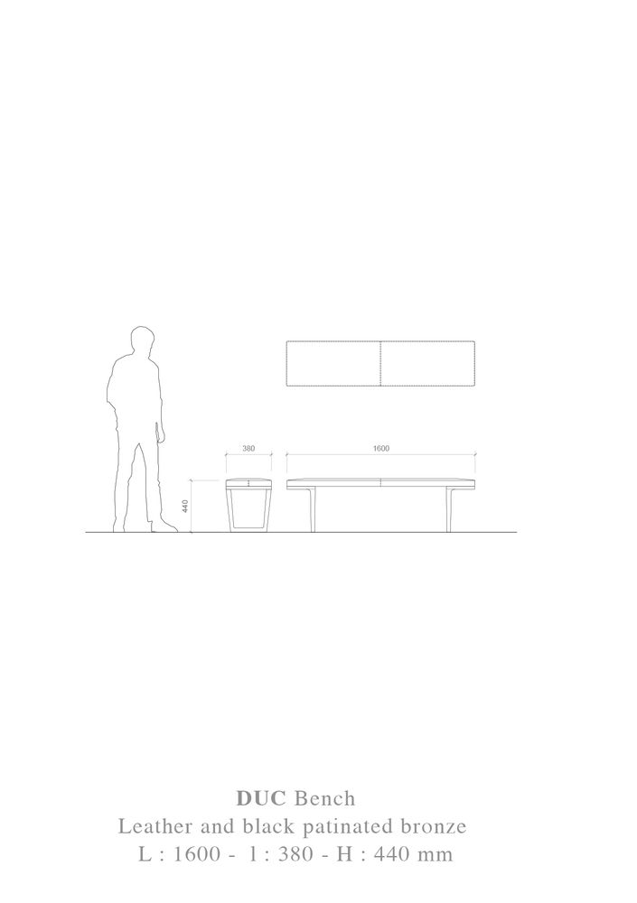 Benches for hospitalities & contracts - Bench DUC - LK LE VAILLANT KATIA