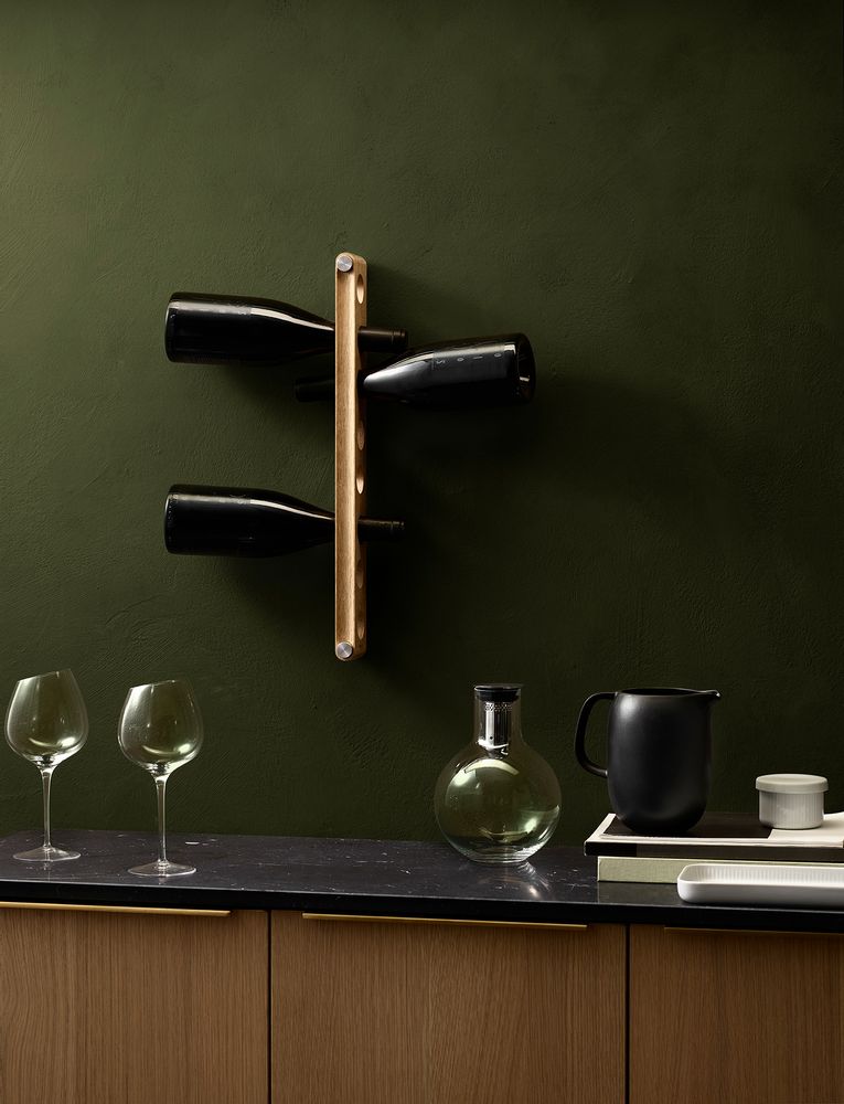 Wall ensembles - Hanging wine rack Nordic kitchen - EVA SOLO
