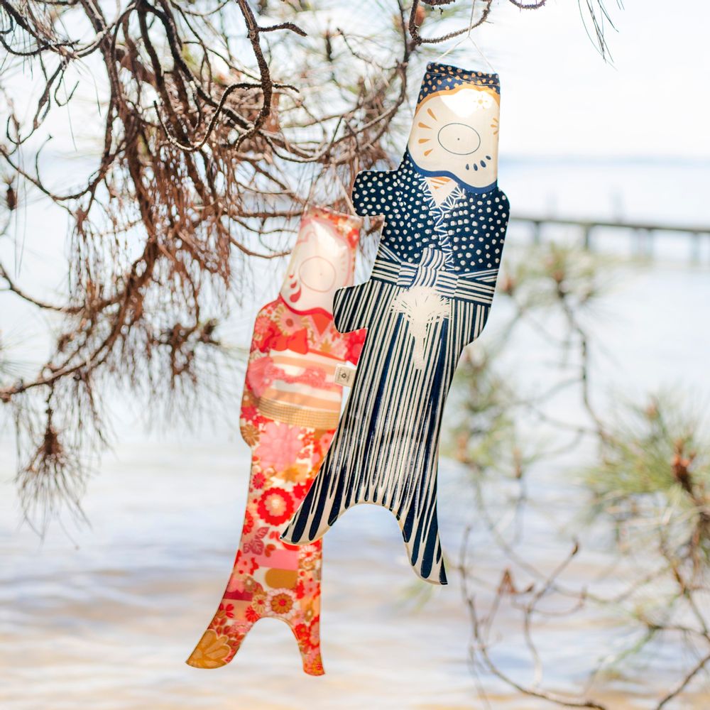 Decorative objects - Koinobori Kimono Girl (KOI2.16/S) - MADAME MO