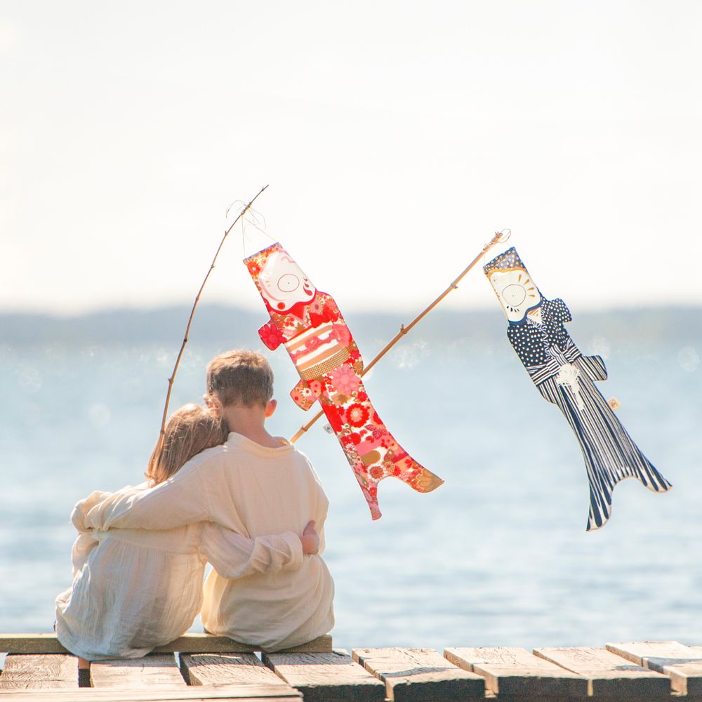 Decorative objects - Koinobori Kimono Girl (KOI2.16/S) - MADAME MO