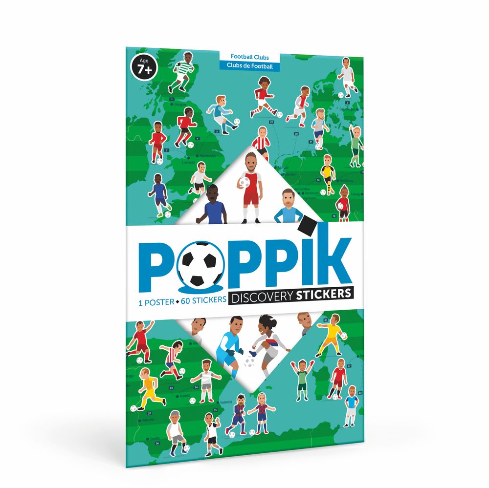 Poster - Educational Poster +60 Stickers FOOTBALL - POPPIK - BAYARD JEUNESSE