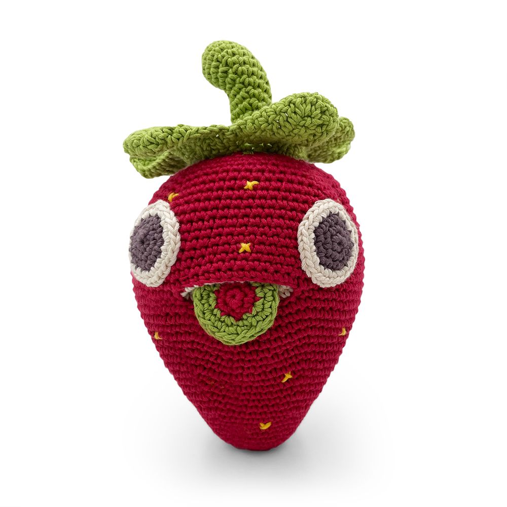 Toys - GEORGES STRAWBERRY - MUSIC BOX 100% ORGANIC COTTON - MYUM - THE VEGGY TOYS