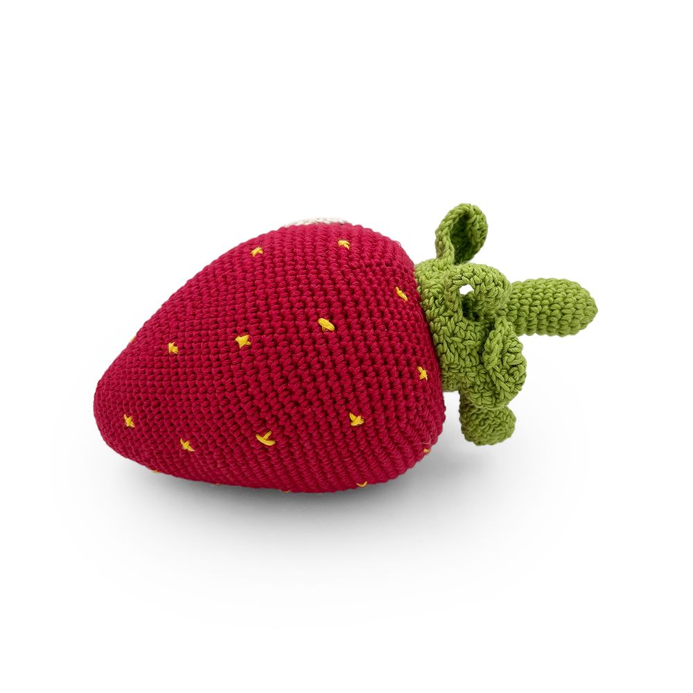 Toys - GEORGES STRAWBERRY - MUSIC BOX 100% ORGANIC COTTON - MYUM - THE VEGGY TOYS