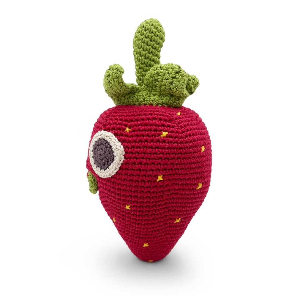 Toys - GEORGES STRAWBERRY - MUSIC BOX 100% ORGANIC COTTON - MYUM - THE VEGGY TOYS
