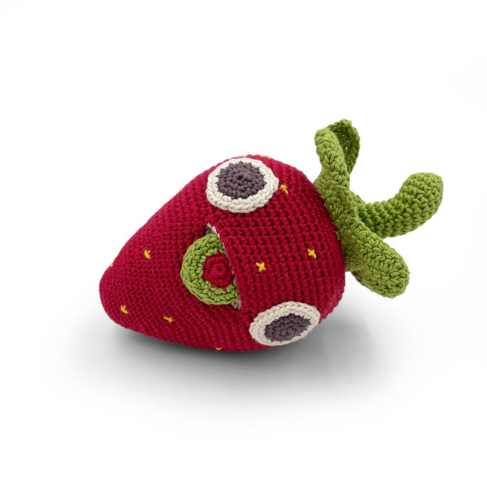Toys - GEORGES STRAWBERRY - MUSIC BOX 100% ORGANIC COTTON - MYUM - THE VEGGY TOYS