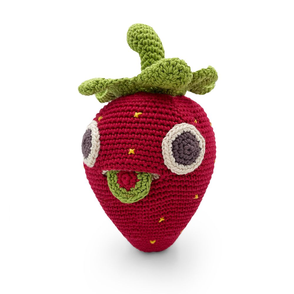 Toys - GEORGES STRAWBERRY - MUSIC BOX 100% ORGANIC COTTON - MYUM - THE VEGGY TOYS