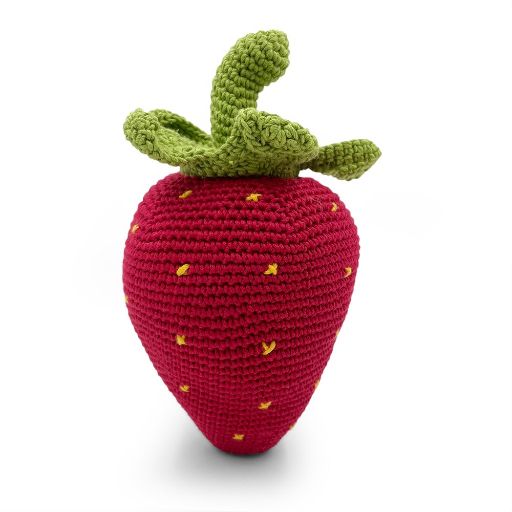 Toys - GEORGES STRAWBERRY - MUSIC BOX 100% ORGANIC COTTON - MYUM - THE VEGGY TOYS