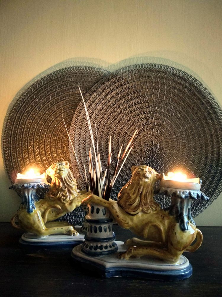 Decorative objects - Leone Candle Holder - AGATA TREASURES