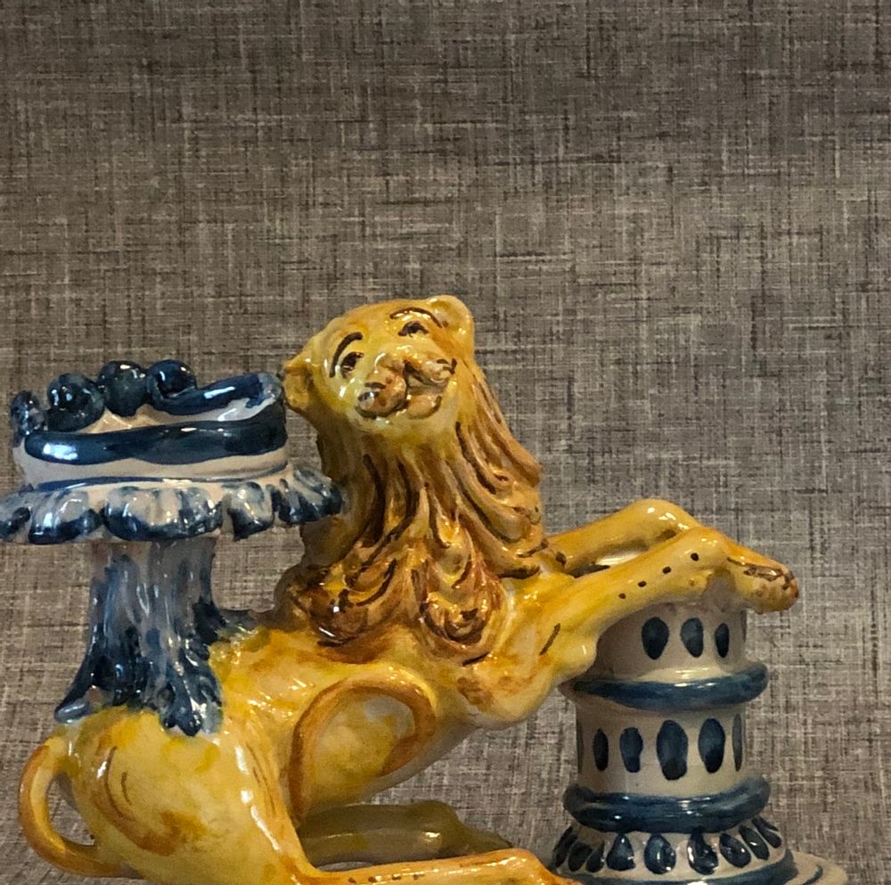 Decorative objects - Leone Candle Holder - AGATA TREASURES