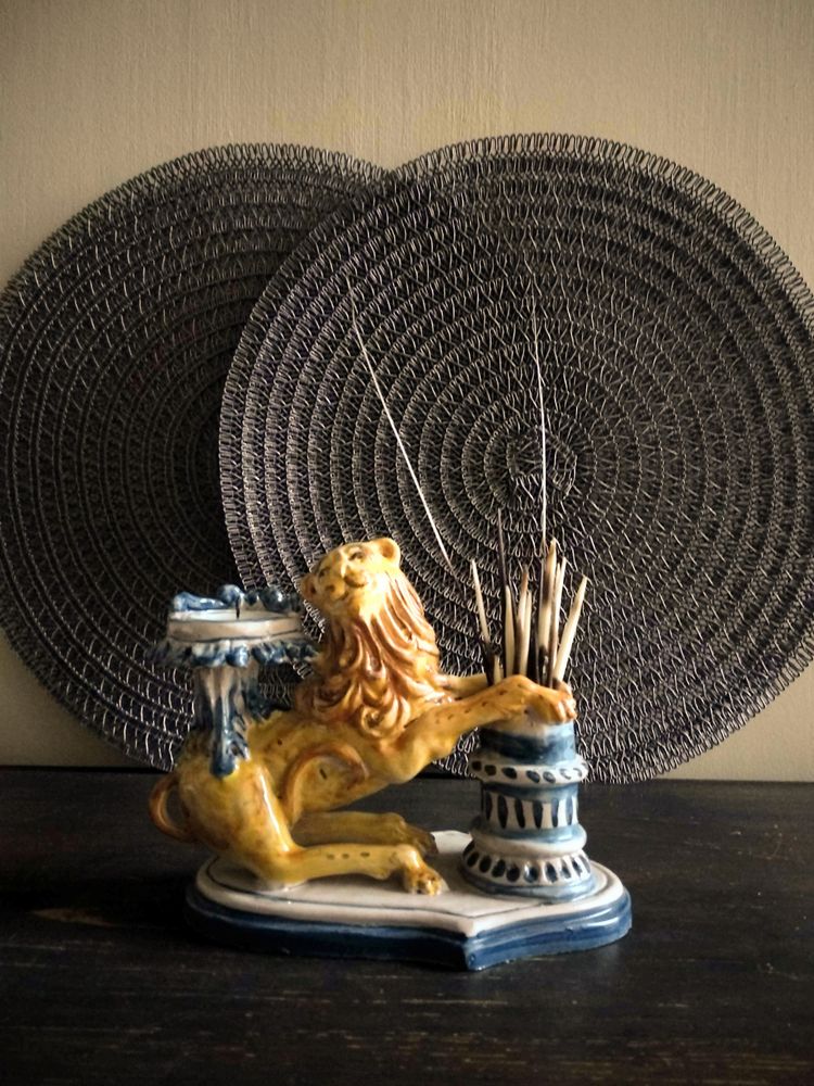 Decorative objects - Leone Candle Holder - AGATA TREASURES
