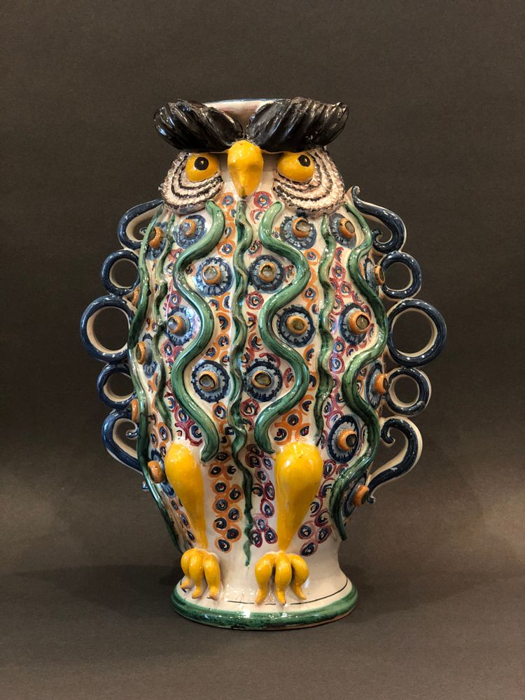 Vases - Owl Vase - AGATA TREASURES