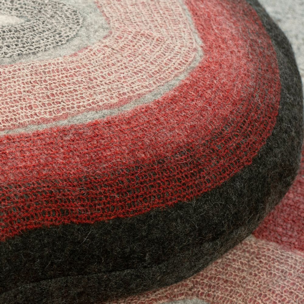 Fabric cushions - Large Handmade Wool Felt Bean Cushion - GHISLAINE GARCIN MAILLE&FEUTRE