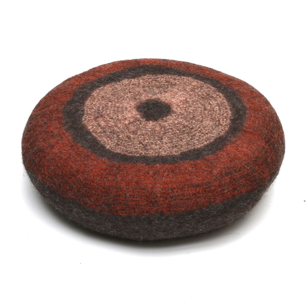 Fabric cushions - M&F Round Handmade Wool Felt Cushion - GHISLAINE GARCIN MAILLE&FEUTRE