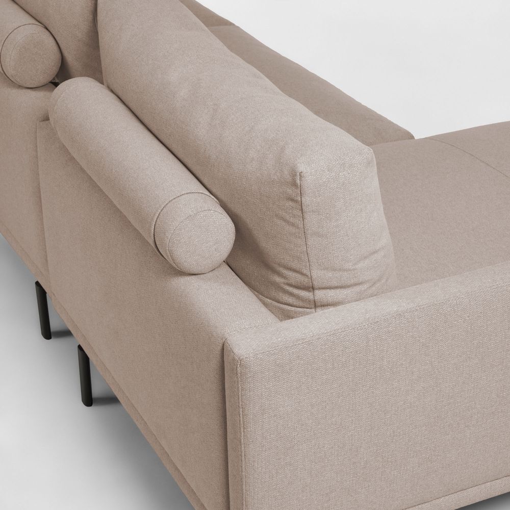 Canapés pour collectivités - Canapé Galene 4 places avec méridienne gauche beige 314 cm - KAVE HOME