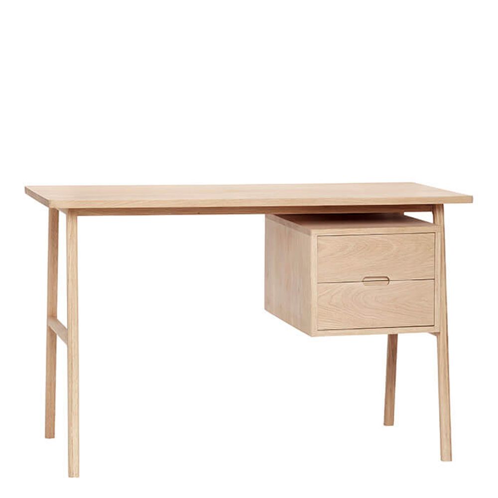 Bureaux - Bureau avec tiroirs, chêne, FSC, nature - HÜBSCH