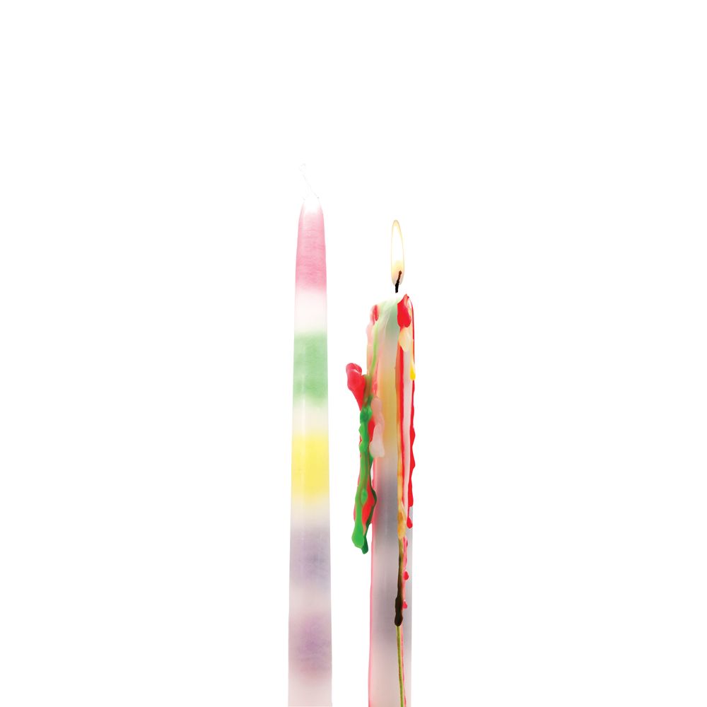 Cadeaux - Set de 2 bougies arc-en-ciel - BITTEN