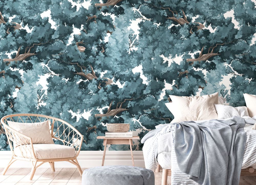 Other wall decoration - Wallpanel Bushu Bleu Takoizu - PAPERMINT