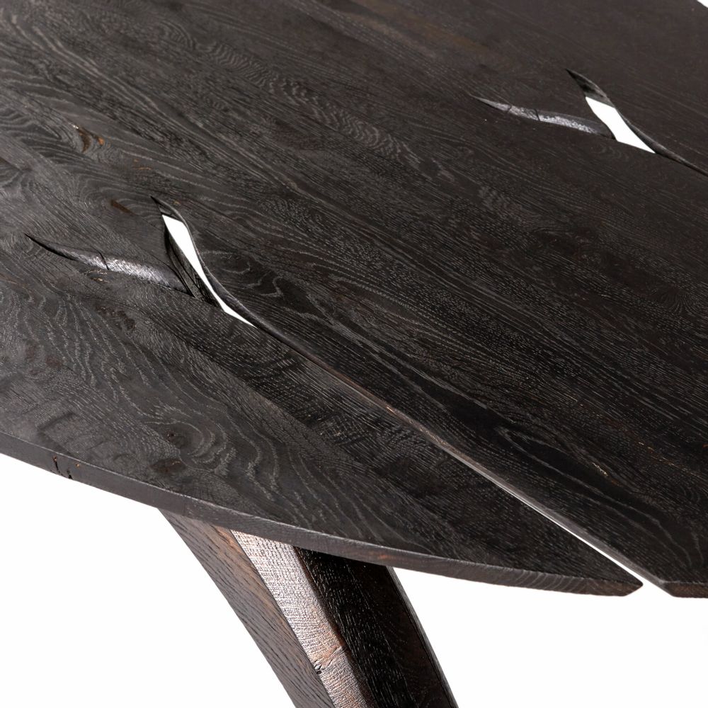 Other tables - ‘Leap’ Table. Ebonized and flame scorched oak. Unique. - JONATHAN FIELD
