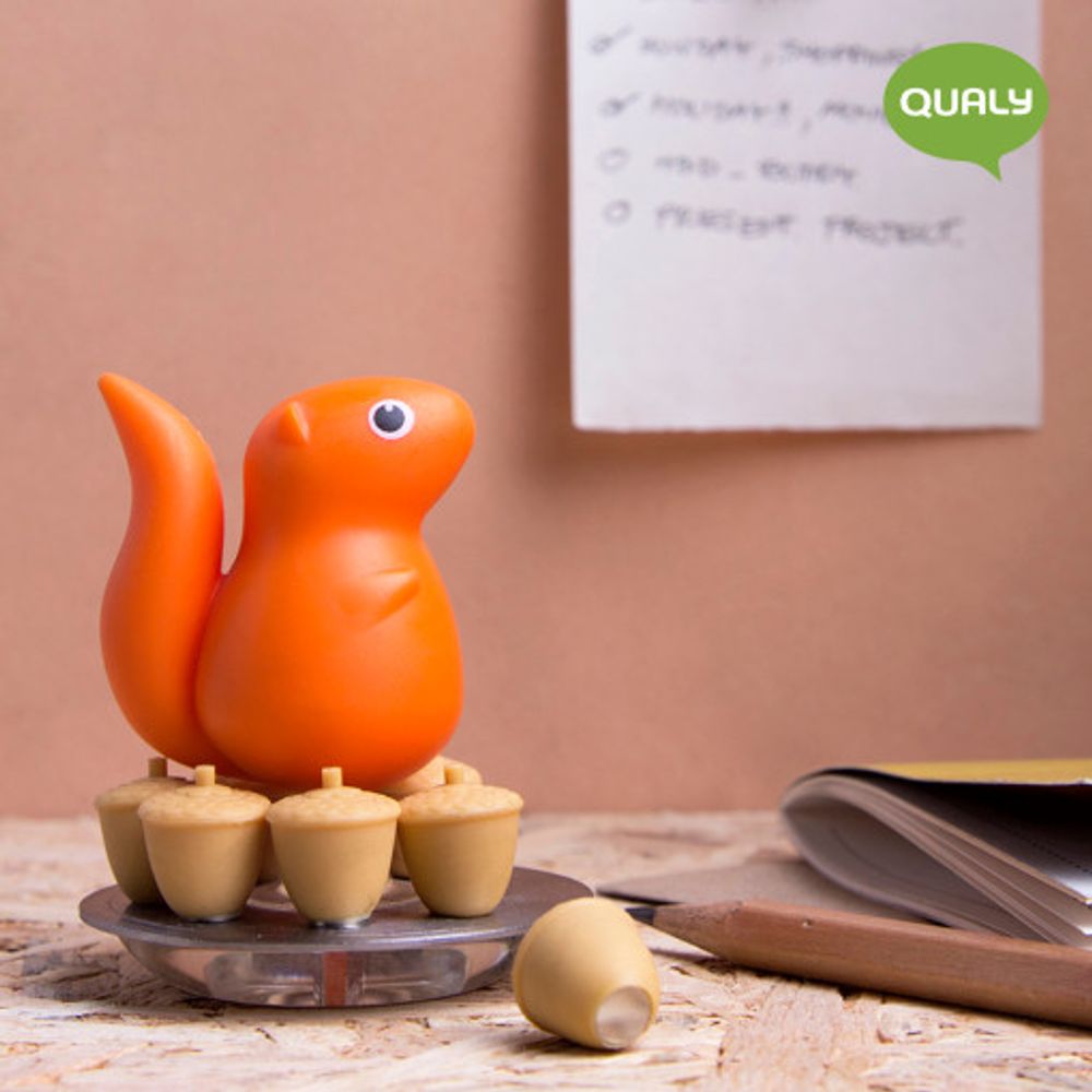 Gifts - Stationery : Bookend and Bookmark : Pencil sharpener  : Magnet  :100% recyclable. - QUALY DESIGN OFFICIAL
