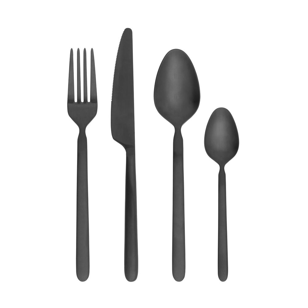 Couverts de service - Couverts, 16 pièces noir -STELLA- - BLOMUS