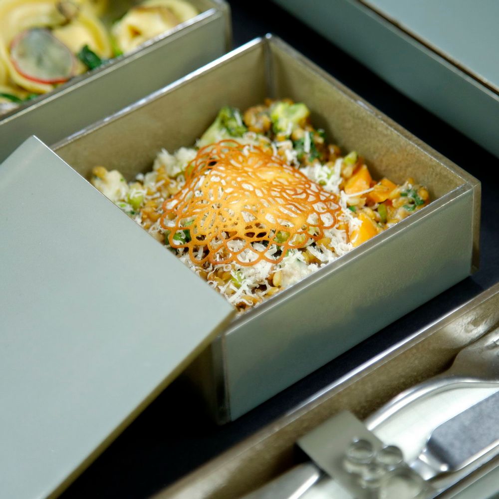 Coffrets et boîtes - Grande boîte à Bento carrée, gris - MYGLASSSTUDIO