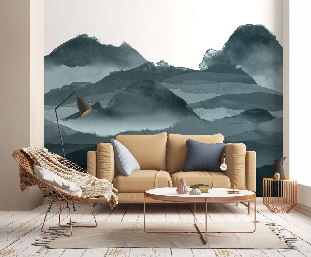 Other wall decoration - Wallpanel Line Water Bleu de Prusse - PAPERMINT