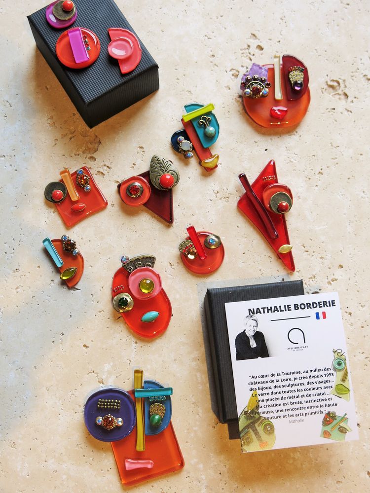 Jewelry - MINI FACE BROOCH - NATHALIE BORDERIE - BIJOUX