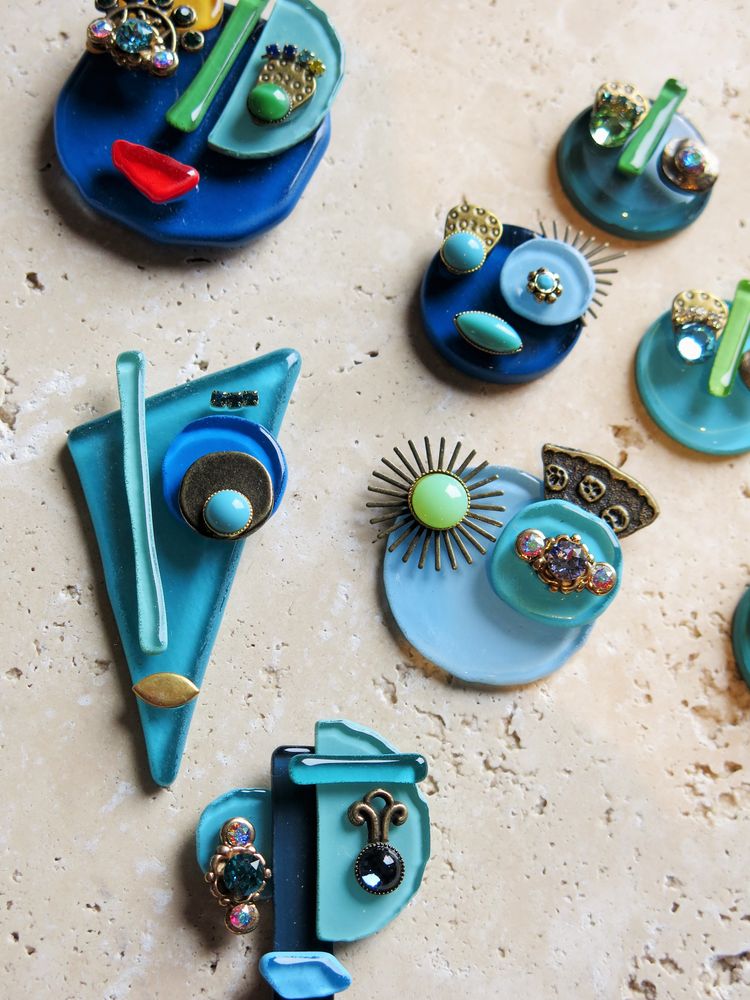 Jewelry - MINI FACE BROOCH - NATHALIE BORDERIE - BIJOUX