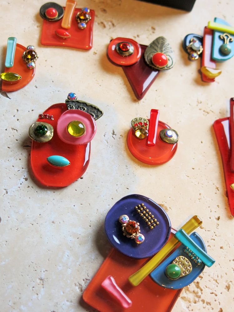Jewelry - MINI FACE BROOCH - NATHALIE BORDERIE - BIJOUX