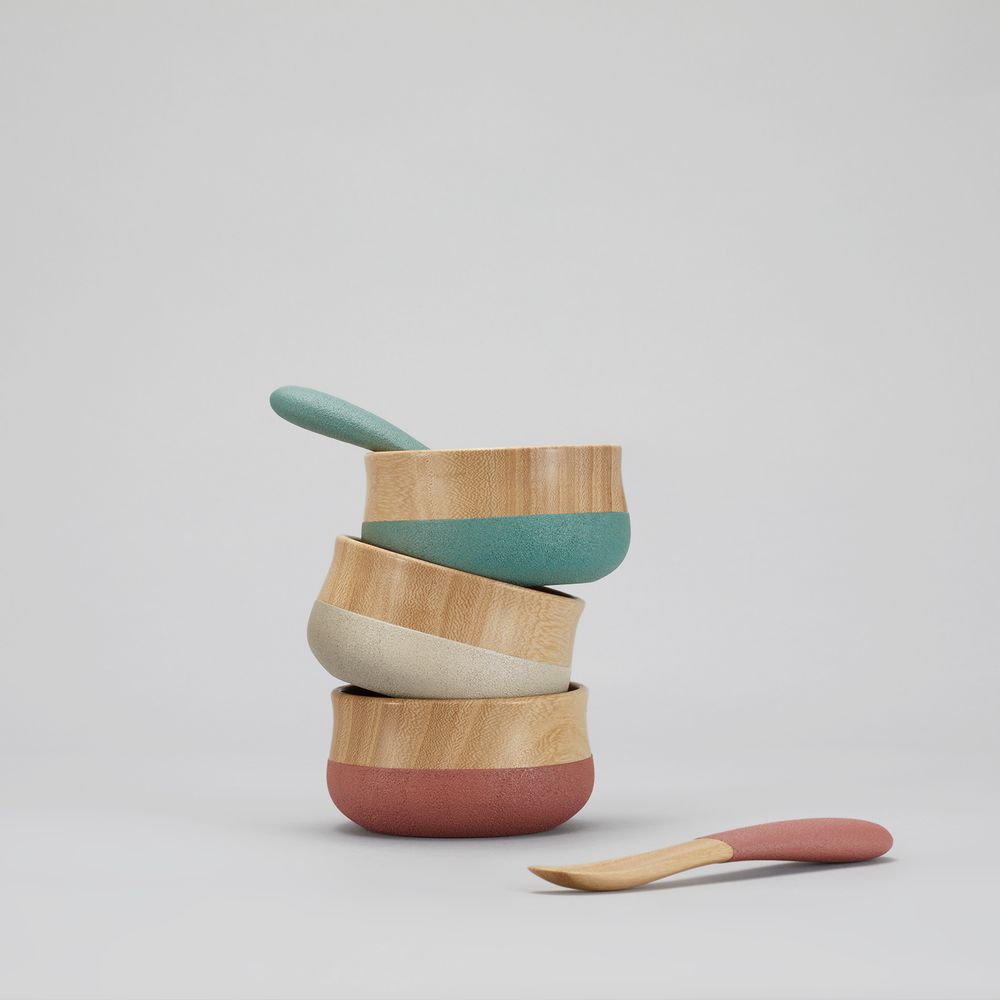 Bowls - Paulownia Baby Bowl <SMILE> - PAULOWNIA FURNITURE AZUMA CO.,LTD.