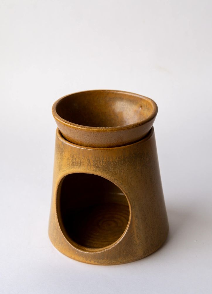Scent diffusers - Stoneware Oil Burner Diffuser - Licorice - RHOECO - FINE ORGANIC GOODS