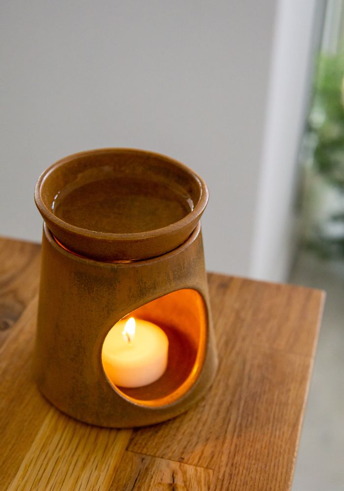 Scent diffusers - Stoneware Oil Burner Diffuser - Licorice - RHOECO - FINE ORGANIC GOODS