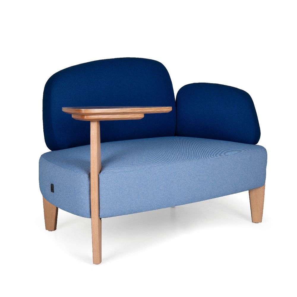 Office seating - STONE SINGLE LOUNGE WITH TABLE AND USB - FENABEL, S.A.