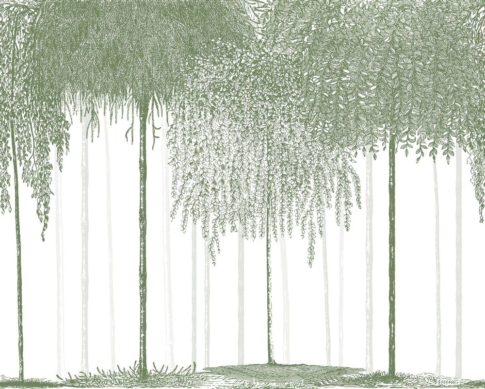Autres décorations murales - Fresque Woods Vert Forêt - PAPERMINT
