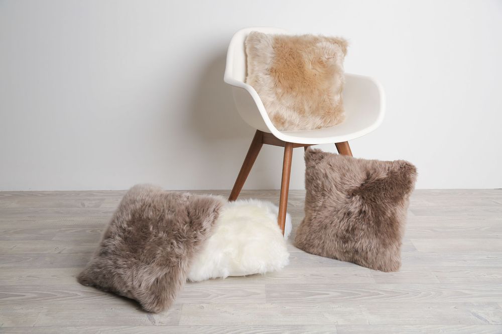 Cushions - Long wool sheepskin cushions - FIBRE BY AUSKIN