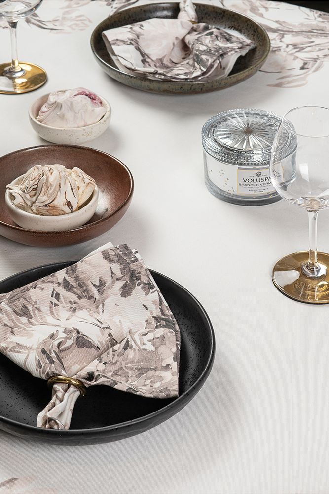 Table linen - Table linen Floral Sence Monochromia - DECOFLUX