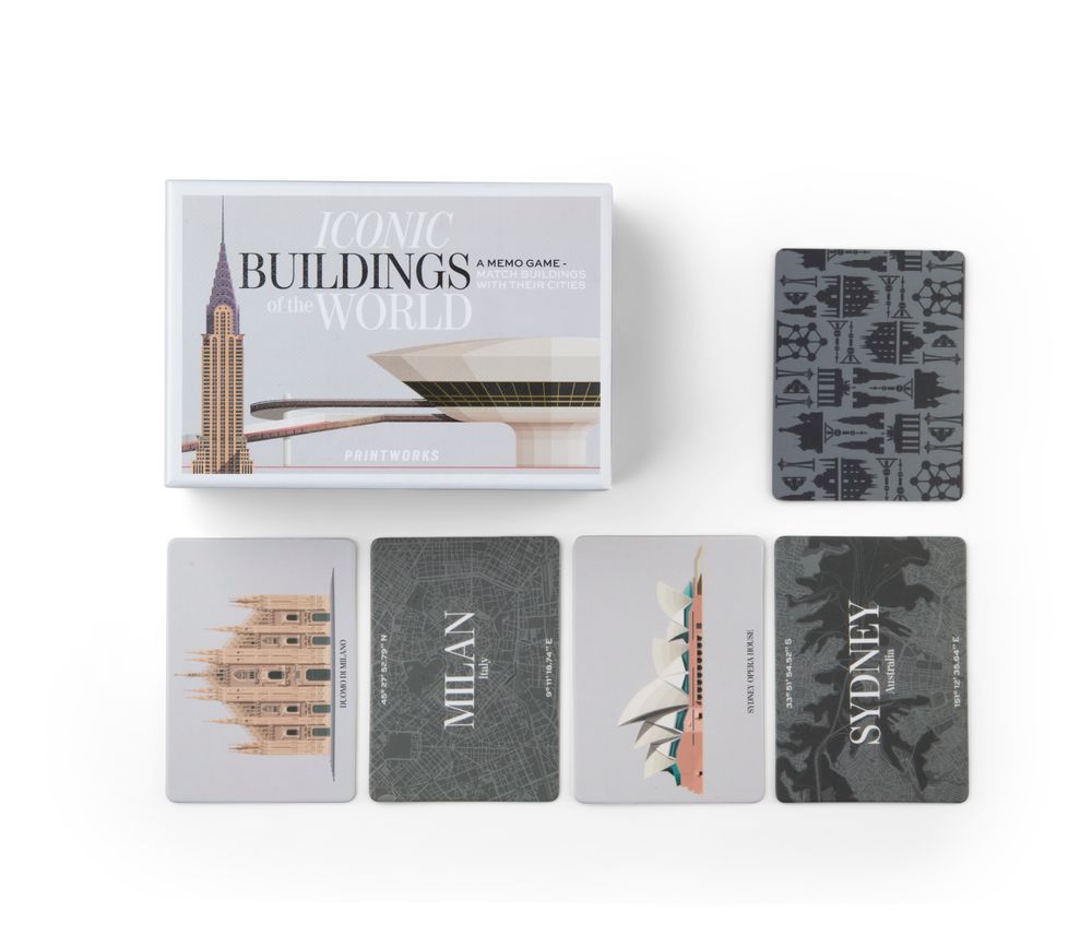 Cadeaux - Jeu de mémoire - Iconic Buildings - PRINTWORKS