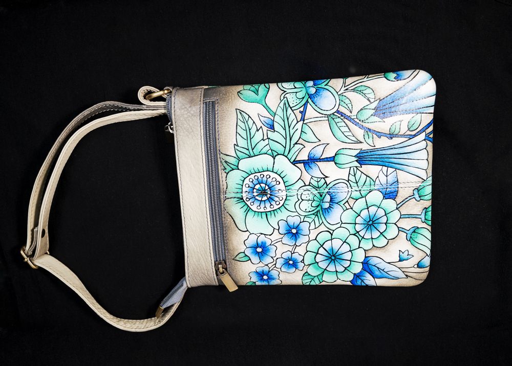 Bags and totes - Hand-Painted Leather Sling Bag - SS EXPORTS