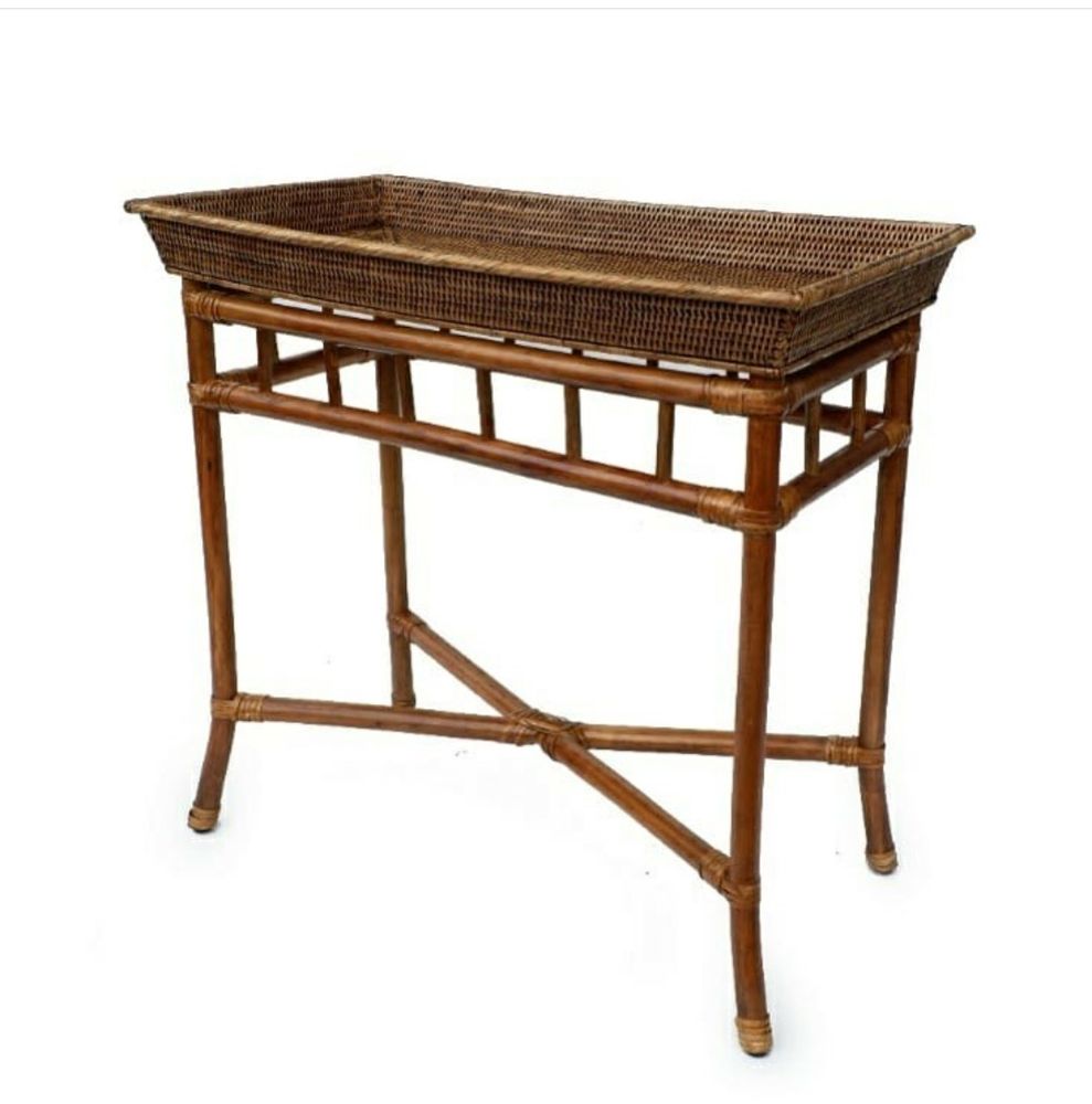 Coffee tables - RATTAN BUTLER SUPPORT TABLE - ISHELA EUROPA LDA