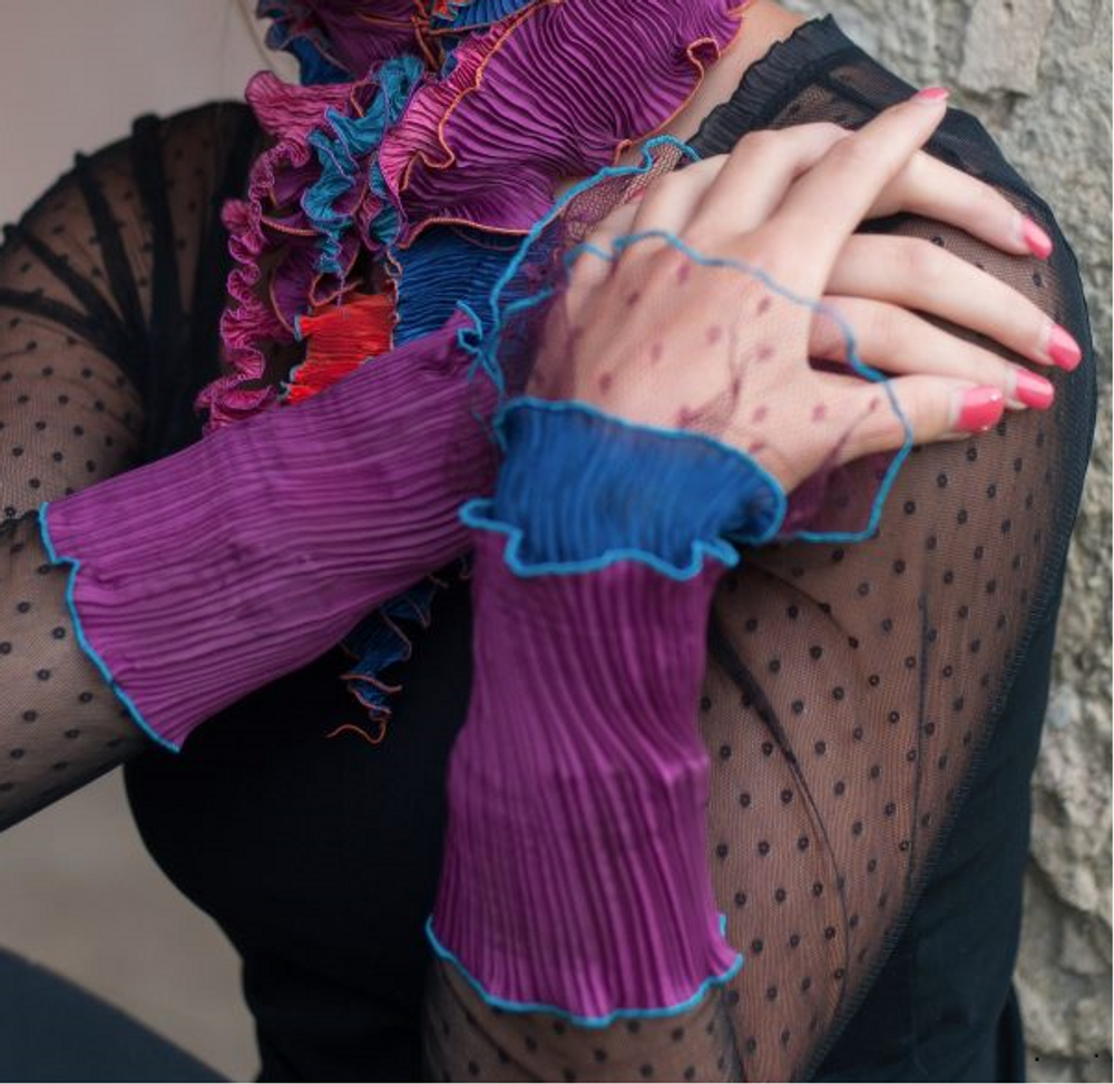 Bijoux - Manchettes plissés avec volants de tulle - MONIKA LINE-GOLZ