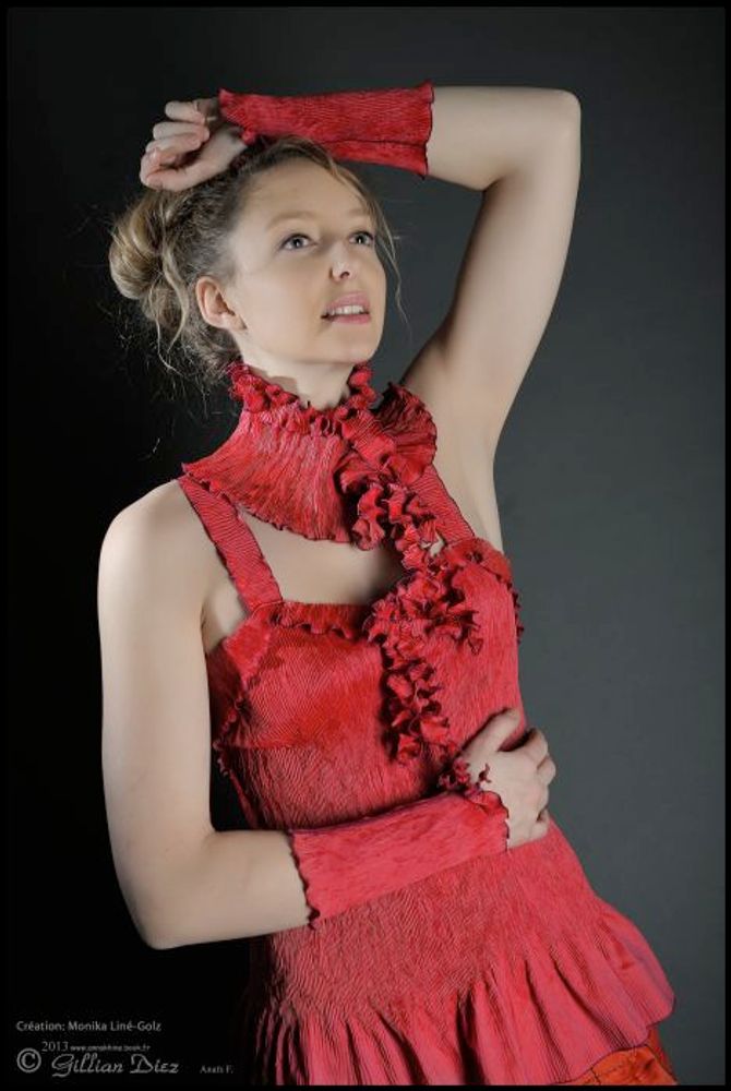 Apparel - Garment - pleated bustier -pleated top - LINÉ-GÖLZ
