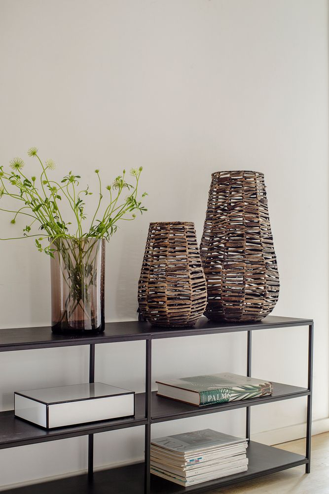 Lampes de table - Lampe en bambou lavé noir - OI SOI OI