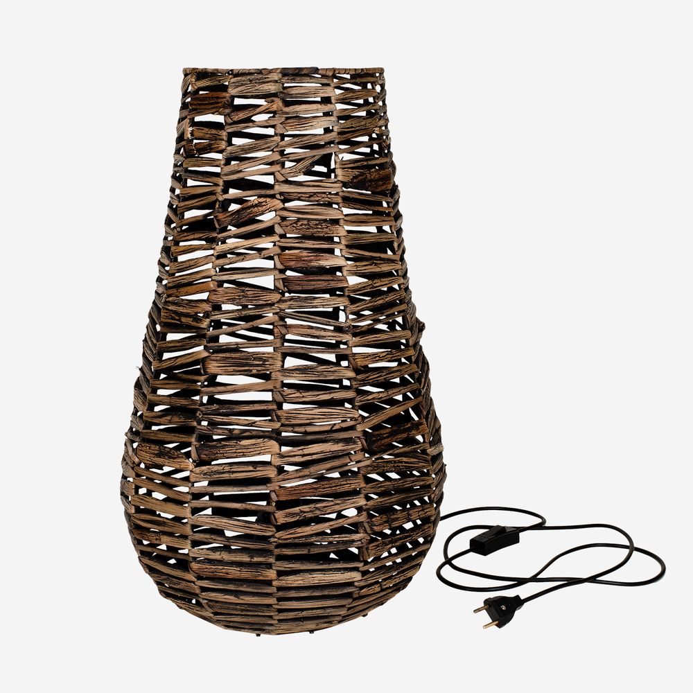 Lampes de table - Lampe en bambou lavé noir - OI SOI OI